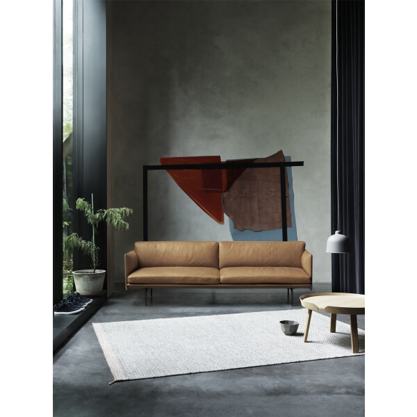 Muuto Outline 3 seater refine cognac leather lifestyle kuva