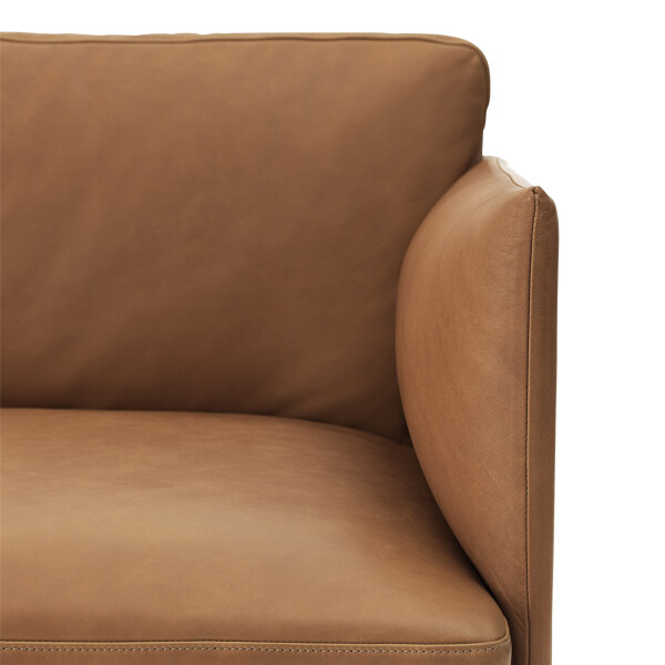 Muuto Outline cognac Refine leather detail kuva