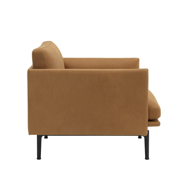 Muuto Outline chair Cognac Refine 90 angle image