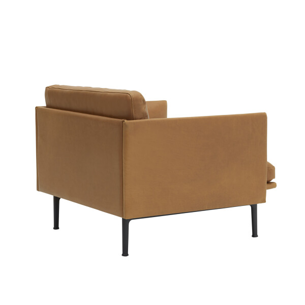 Muuto Outline chair Cognac Refine back 45 angle image