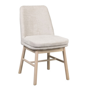 Rowico AMESBURY tuoli, light beige kangas, valkopigmentoitu jalka kuva