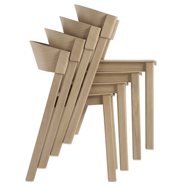Muuto Cover side chair oak stacked image