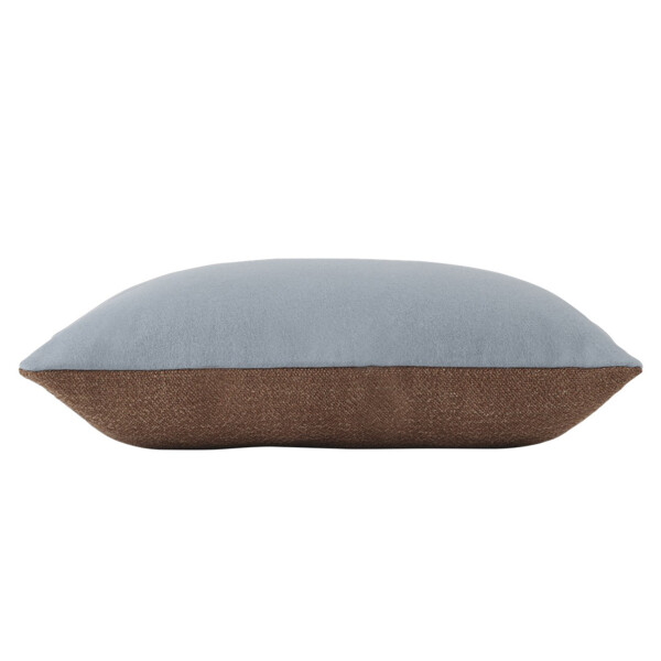 muuto Mingle cushion copper brown light blue angle kuva