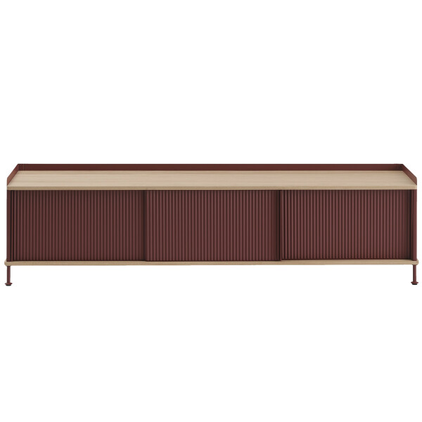 Muuto Enfold sideboard low oak deep red image
