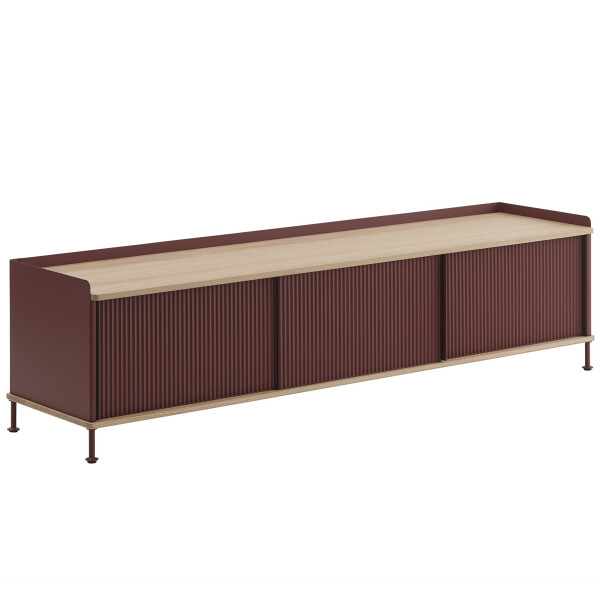 Muuto Enfold sideboard oak deep red side image
