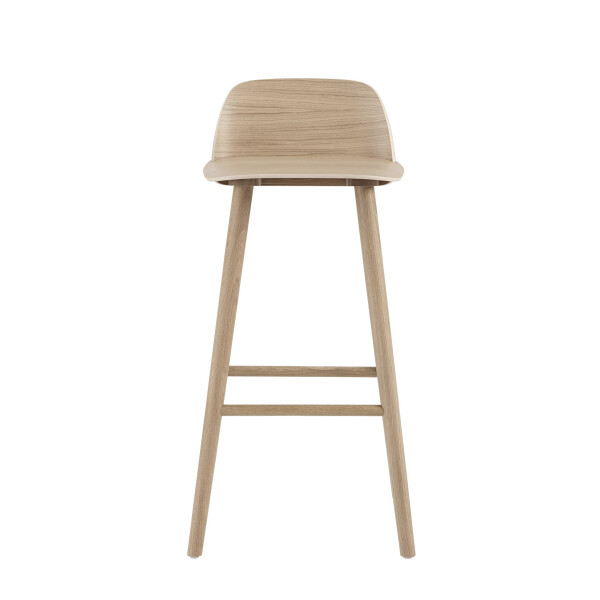 Muuto Nerd bar stool oak front image