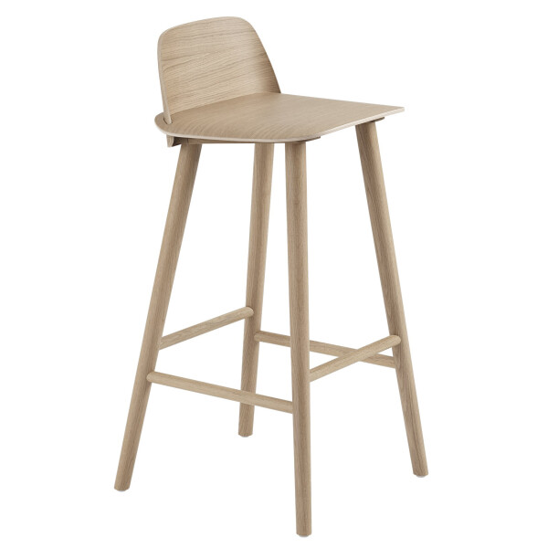 Muuto Nerd bar stool oak h75 kuva