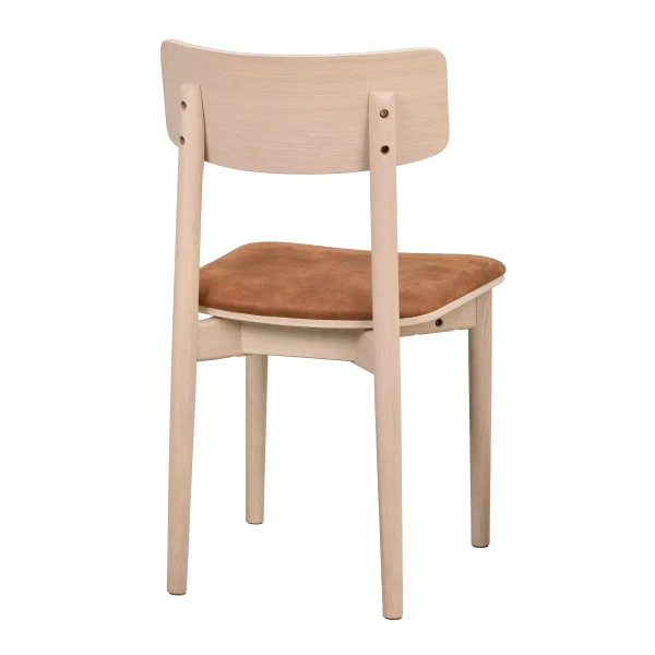 120941 d Wolcott chair brown microfibre fabric whitewashed oak kuva