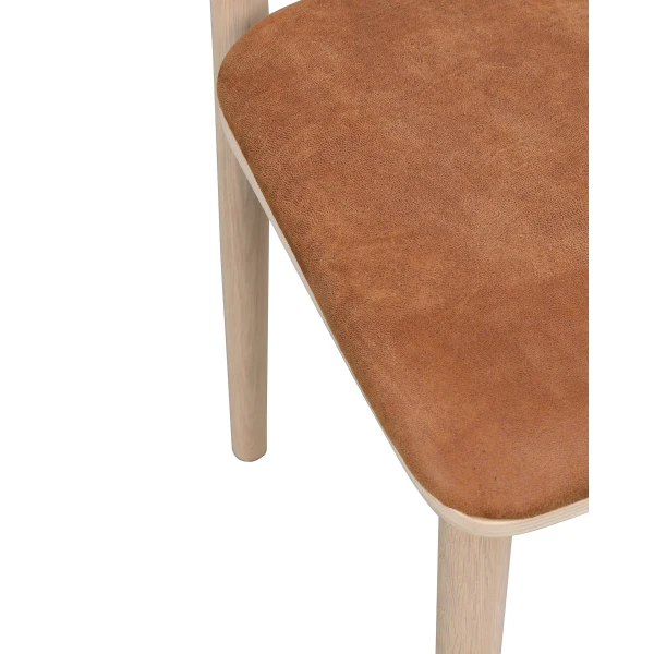 120941 det1 Wolcott chair brown microfibre fabric whitewashed oak kuva