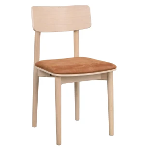 Rowico WOLCOTT stol, vitpigmenterad ek/brun image