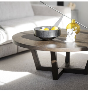 Rowico BOXFORD soffbord Ø110 brun ek image