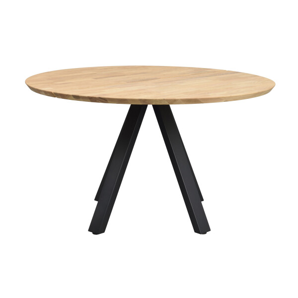 20917 121218 b carradale round diningtable 130 v legs oak black image