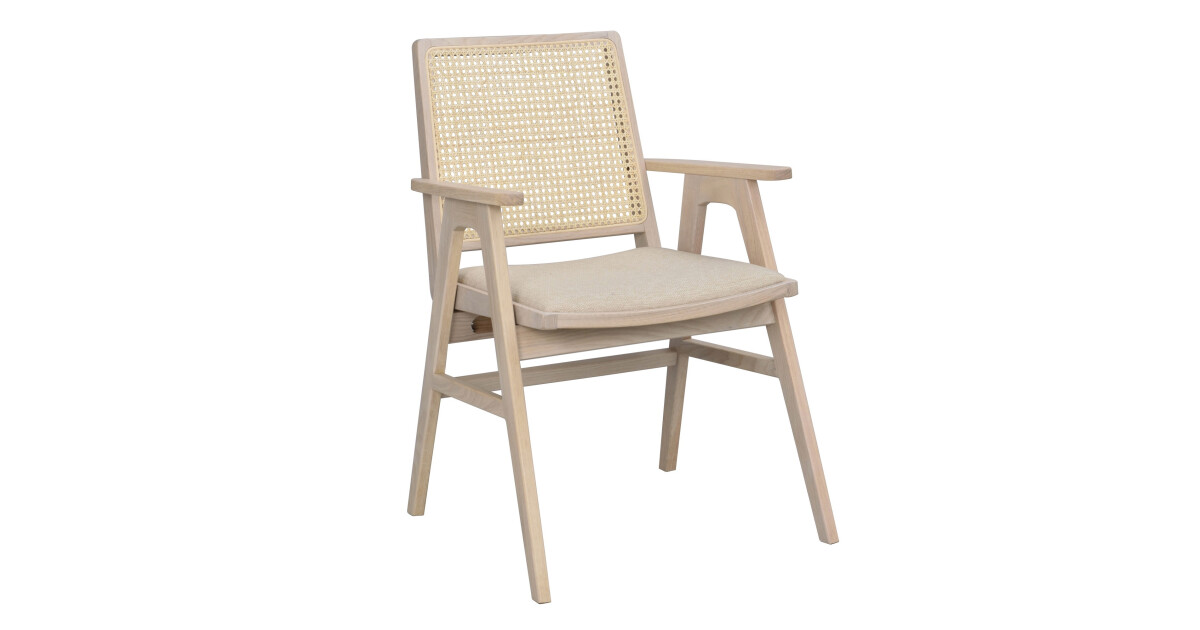 Rowico PRESTWICK käsinojatuoli, valkopigmentoitu/beige » Wilma Interiör