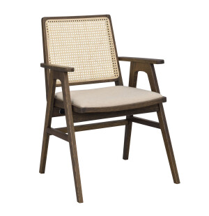 Rowico PRESTWICK käsinojatuoli, ruskea/beige kuva