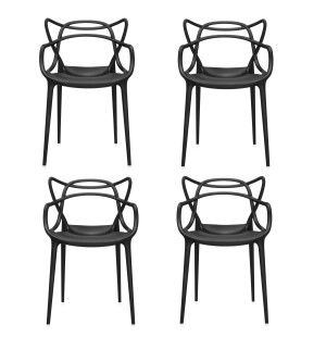 Outlet | 4 kpl Kartell MASTERS tuoli musta kuva