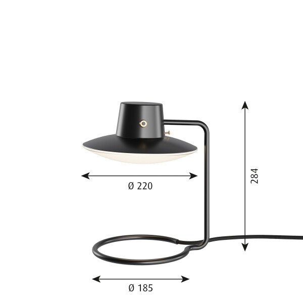 AJ Oxford Low cover pöytävalaisin mitat image