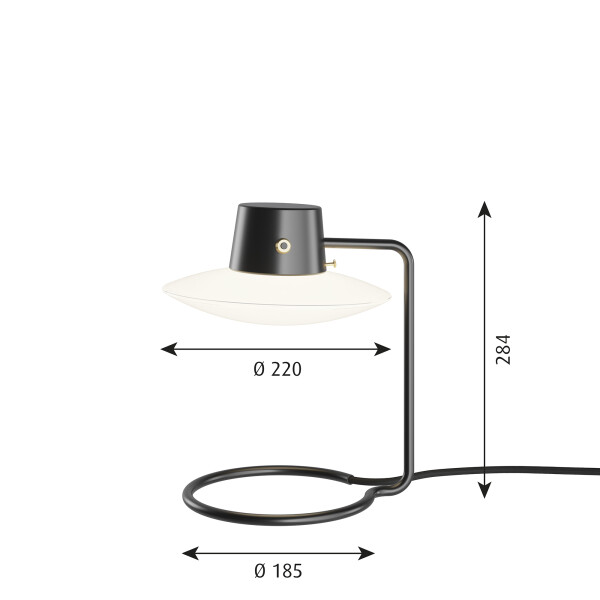 AJ Oxford Low pöytävalaisin mitat image