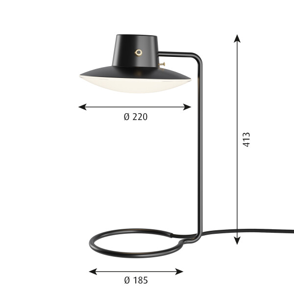 AJ Oxford Tall cover pöytävalaisin mitat image