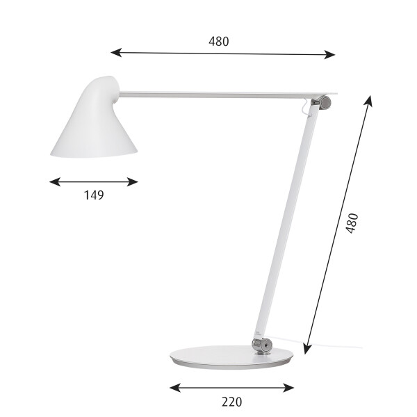 NJP Table size white kuva