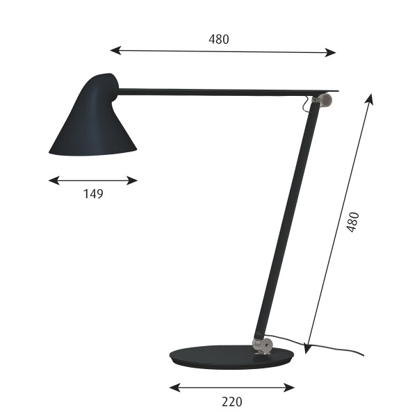 NJP Table size Black image
