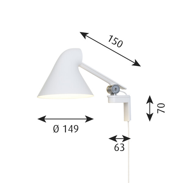 NJP Wall short size white kuva