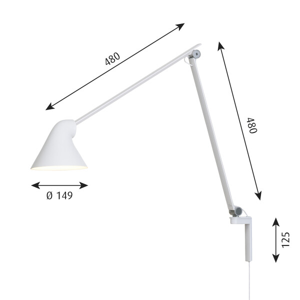 NJP Wall long size white kuva