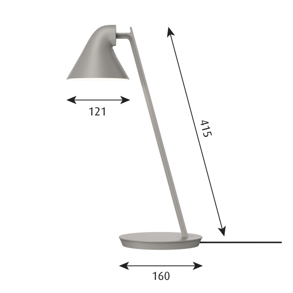NJP Mini Table size Light Alu grey kuva