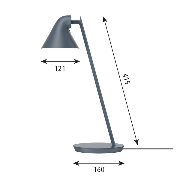 NJP Mini Table size Petrol Blue image
