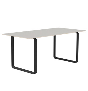 Bordsben: Svart, Bordsskiva: Grå linoleum, plywood image