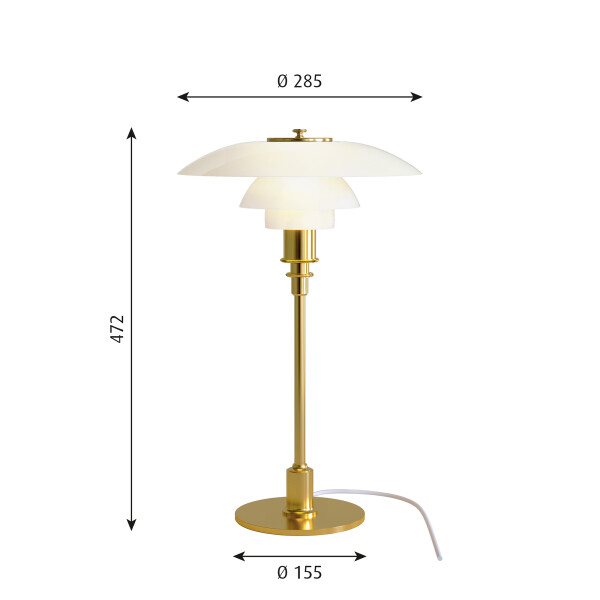 PH 3/2 Table Brass size image