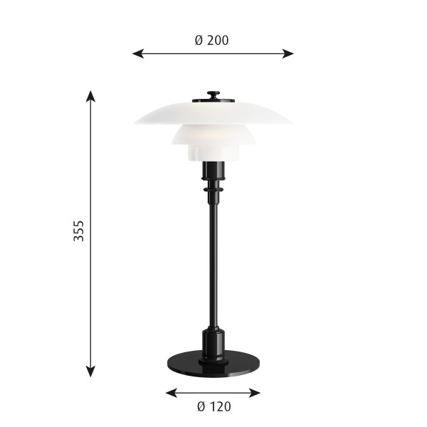 PH 2/1 Table Black size image