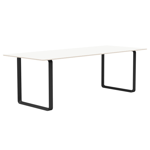 muuto 70 70 table 225x90cm white laminate black kuva