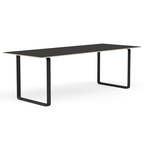 70 70 table 225x90 cm black linoleum black kuva