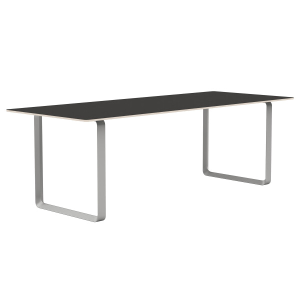 muuto 70 70 table 225x90 cm black linoleum grey kuva