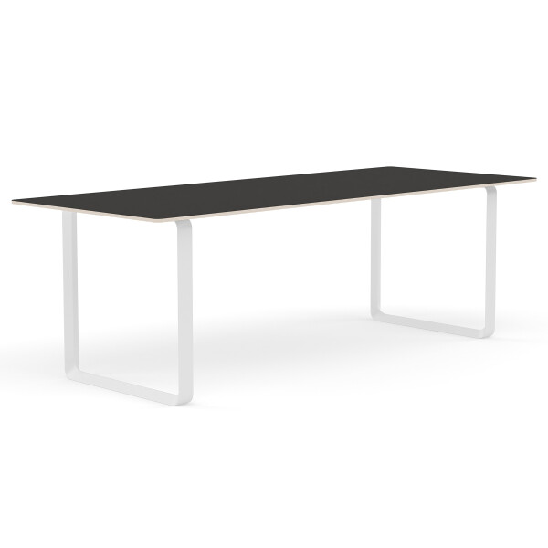muuto 70 70 table 225x90 cm black linoleum white kuva