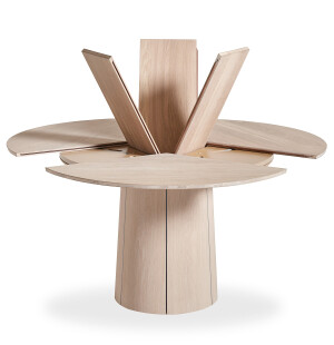 Skovby 33 matbord Ø123/149 cm, vitoljad ek image