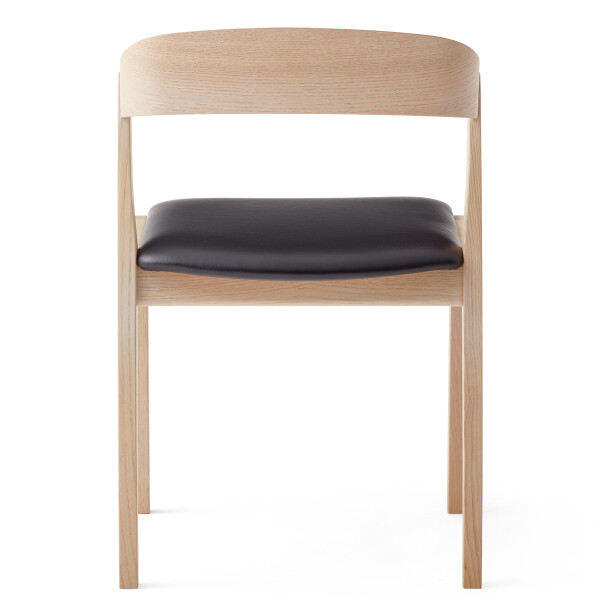 Skovby 825 white oiled black leather back kuva