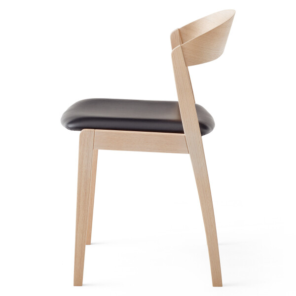 Skovby 825 white oiled black leather side kuva