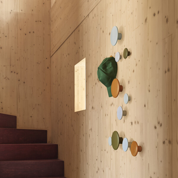 Muuto dots wood sage green light blue burnt orange brown green image