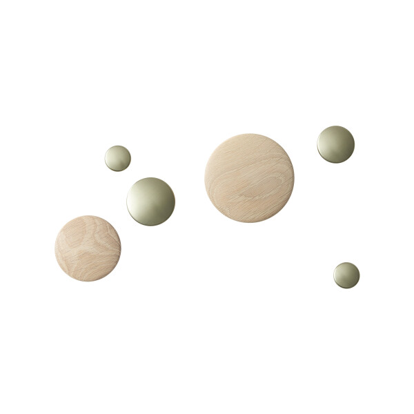 Muuto Dots wood oak xs s metal light green image