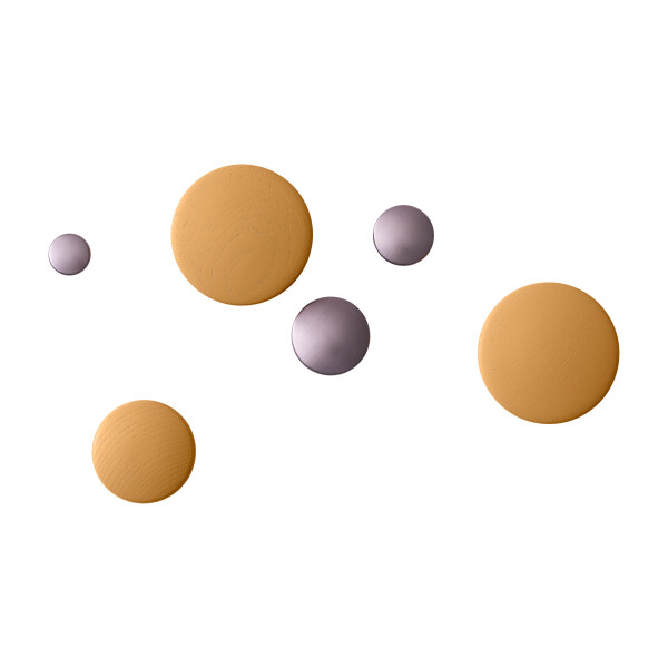 Muuto Dots wood burnt orange xs s metal lilac kuva