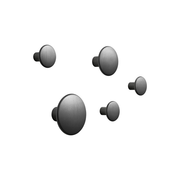 The Dots metal set of 5 aluminum black image