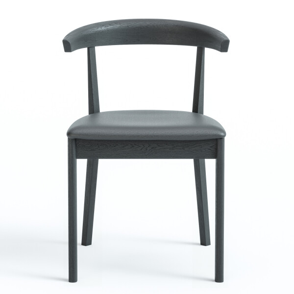 Skovby 52 black leather front kuva