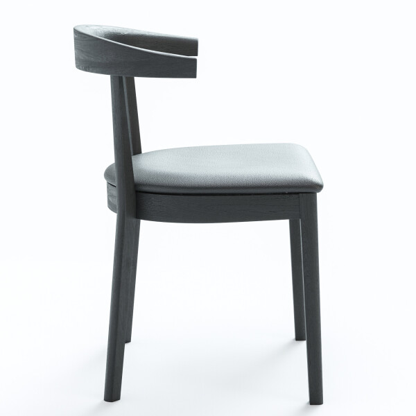 Skovby 52 black leather side kuva