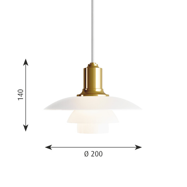 PH 2/1 Pendant Brass size image