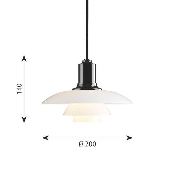 PH 2/1 Pendant Black size kuva