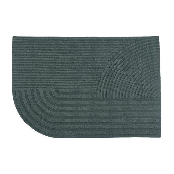 Muuto Relevo rug 170x240 dark green up kuva
