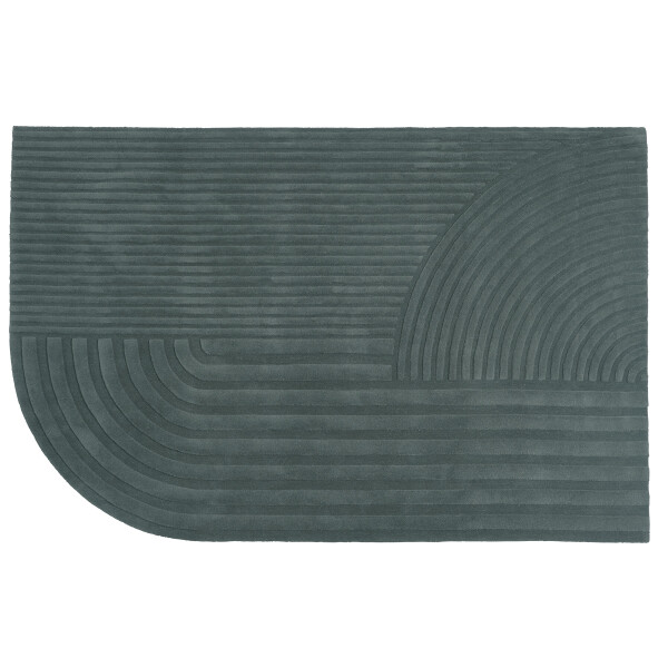 Muuto Relevo rug 200x300 dark green up kuva