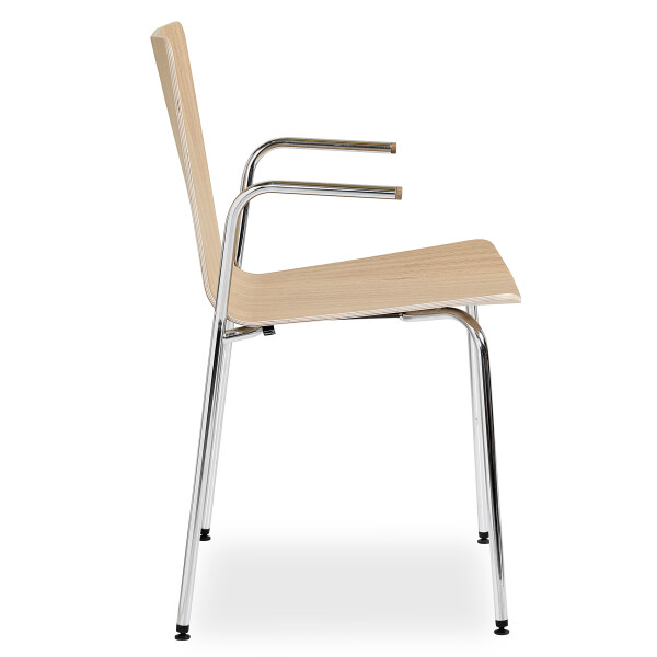 Skovby 802 white oiled chrome side kuva