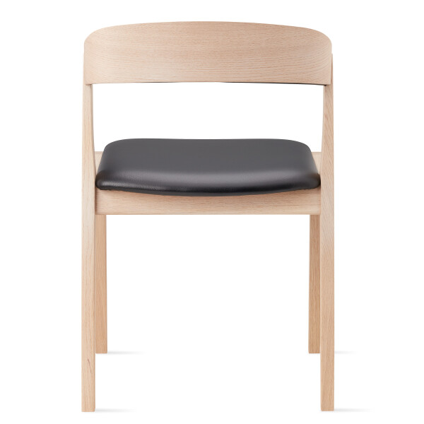 Skovby 826 white oiled black leather back kuva